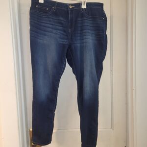 Faded Glory dark wash skinny jeans 16p 25 1/2" inseam
